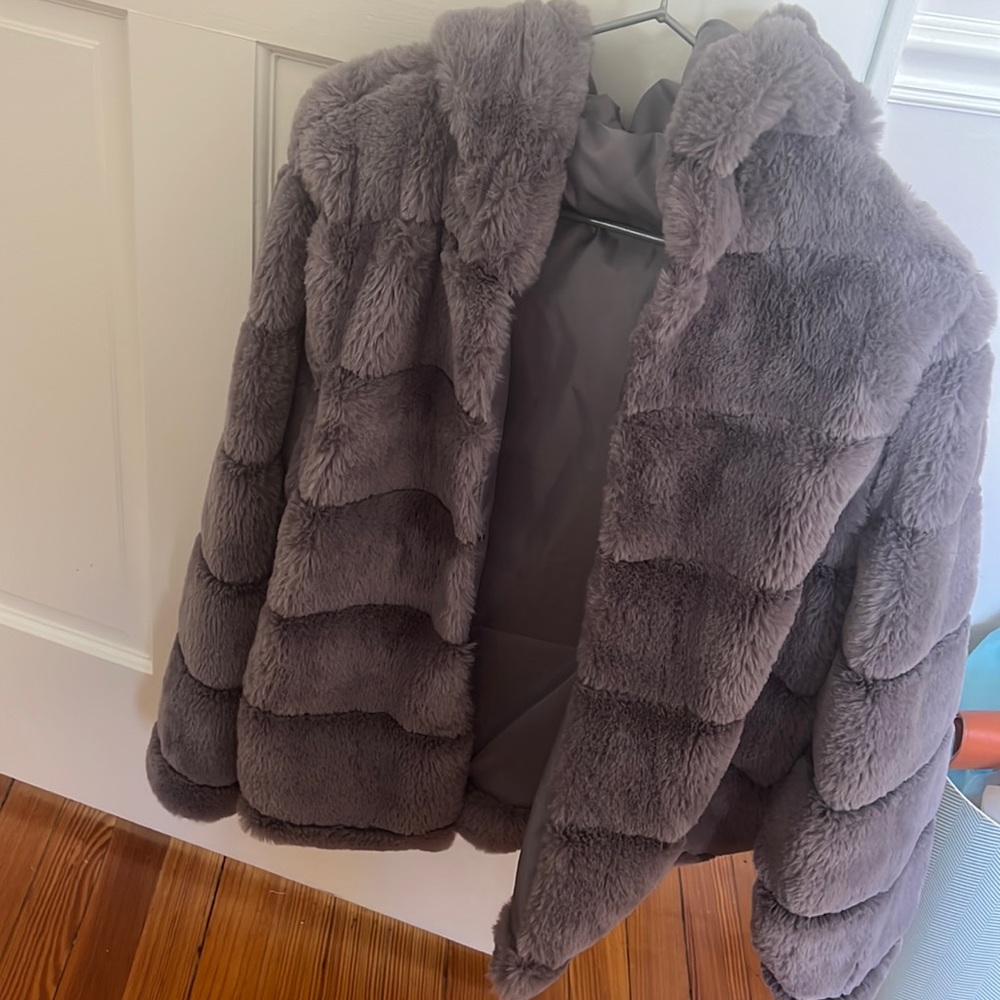 Faux fur coat